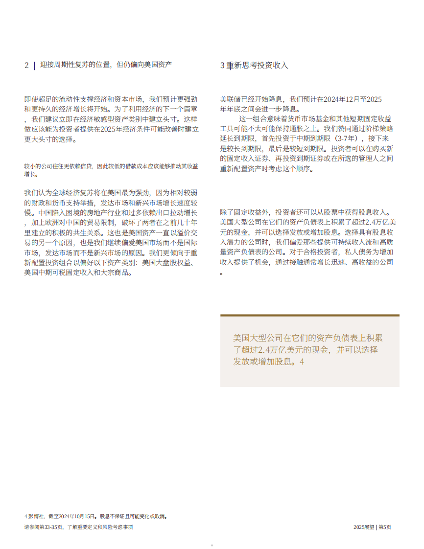 2025年经济展望报告：投资预测与新兴趋势 第5页