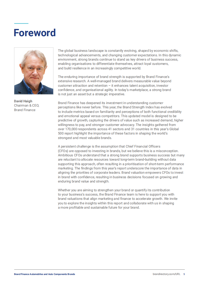 汽车行业品牌价值2025年度报告（英文） 第5页