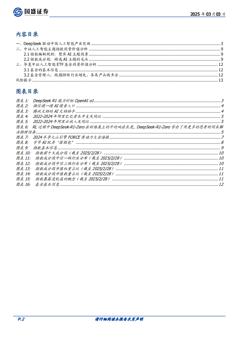 华夏中证人工智能ETF投资价值分析：DeepSeek驱动中国人工智能产业突破 第2页