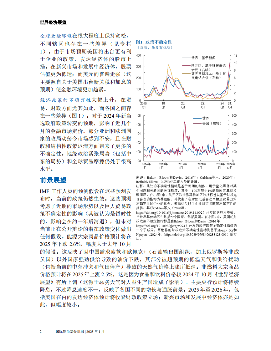 2025年1月世界经济展望 第3页