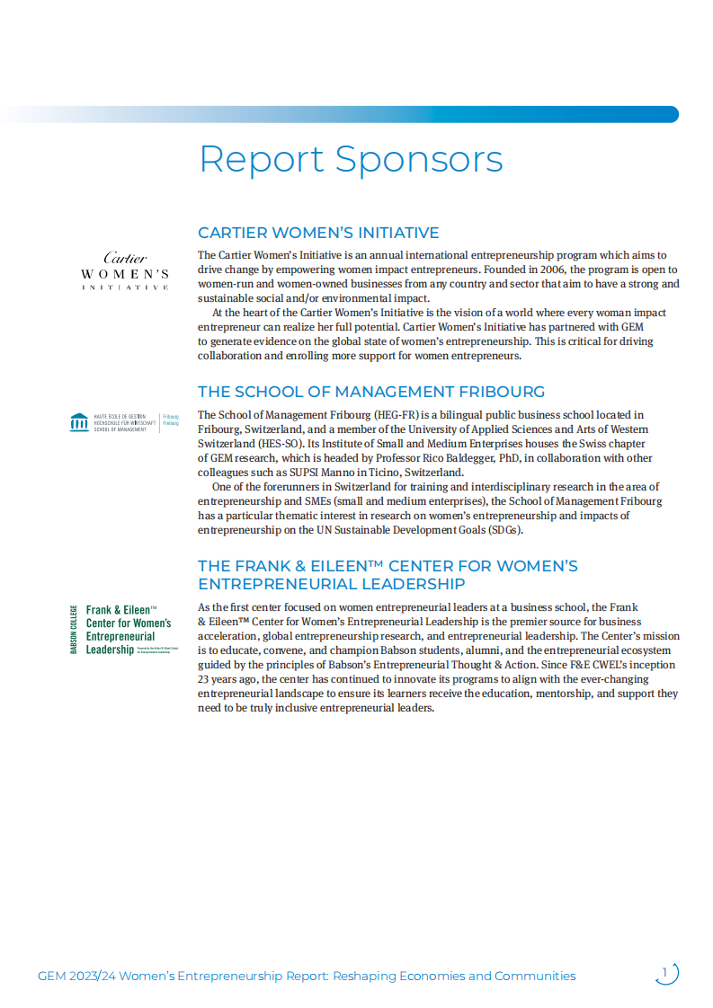 2023-2024年全球女性创业观察报告：重塑经济与社区 第3页