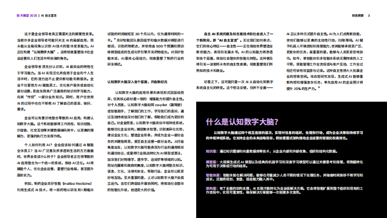 技术展望2025AI自主宣言可能无限信任惟先-摘要 第3页