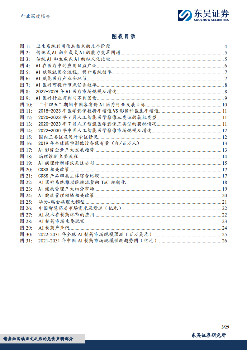 医药生物行业深度报告：AI与医疗产业深度融合，有望为医疗带来产业变革 第3页