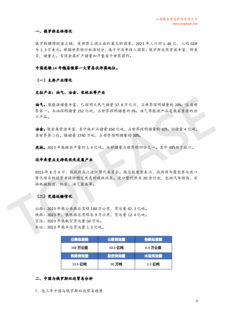 2025年俄罗斯市场贸易发展白皮书 第4页