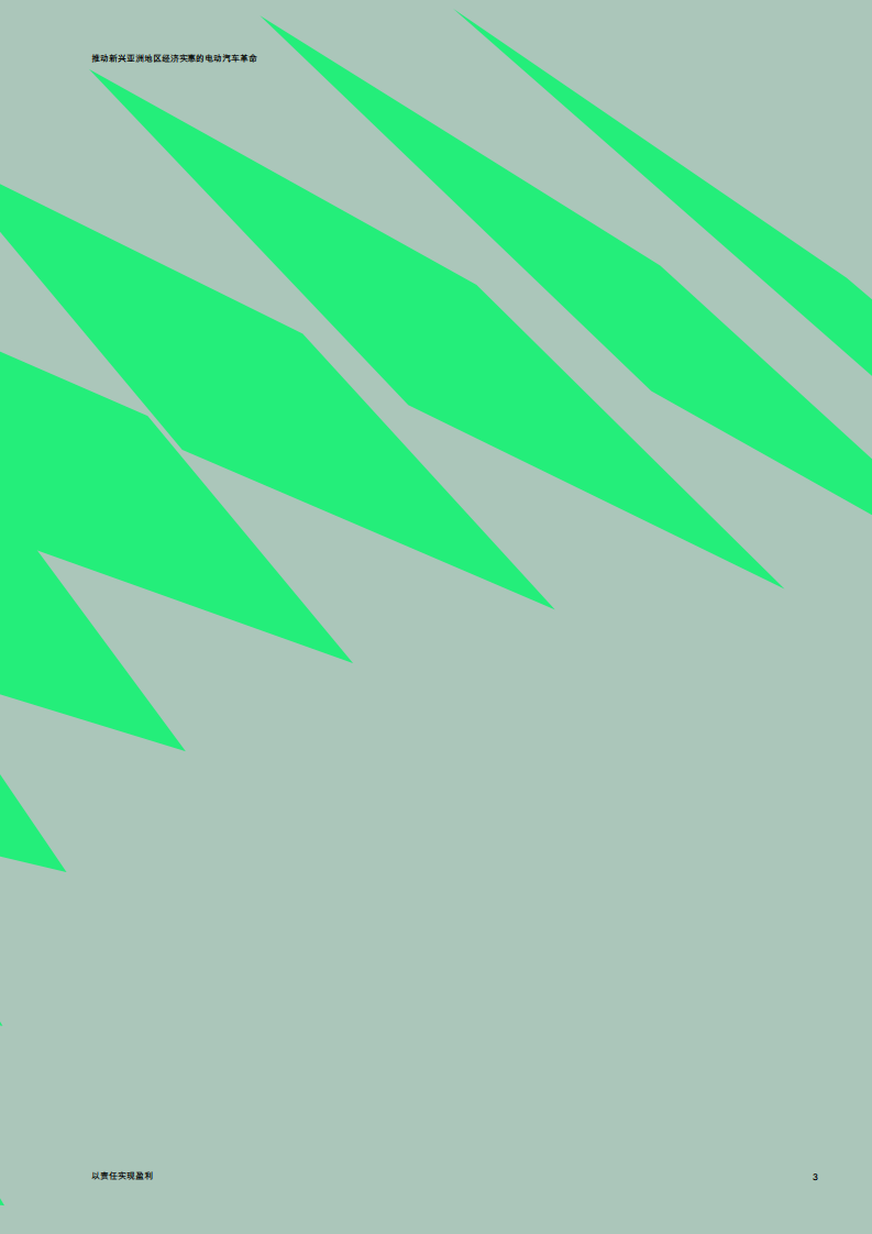 驱动一个经济型电动汽车革命在亚洲新兴经济体-13万亿美元的私人资本机会-重塑全球交通的未来。 第3页