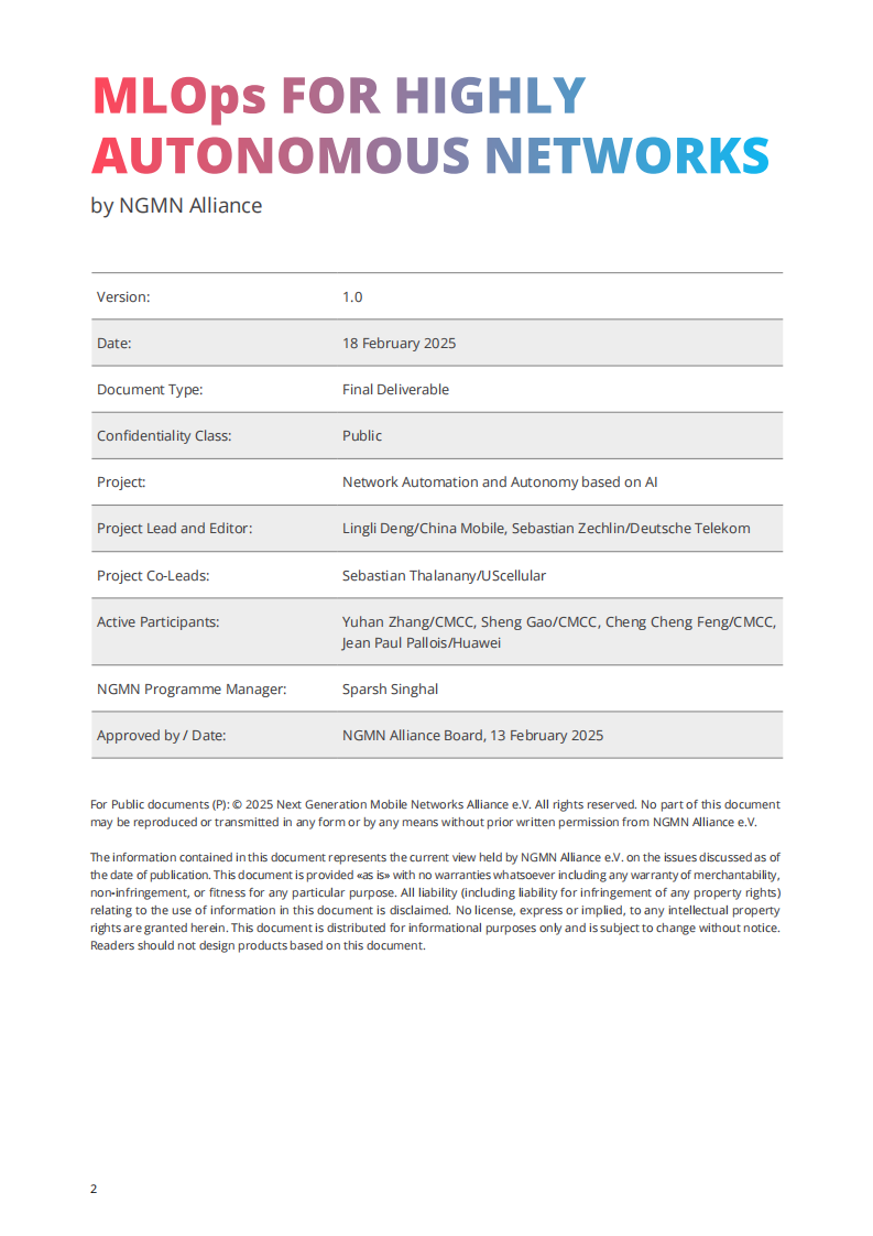 2025高阶自智网络的模型研发运营一体化管理白皮书（英文） 第2页