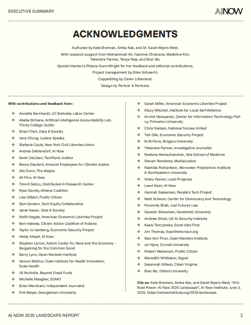 2025年人工智能权力格局研究报告：权力集中化及其威胁（英文） 第2页