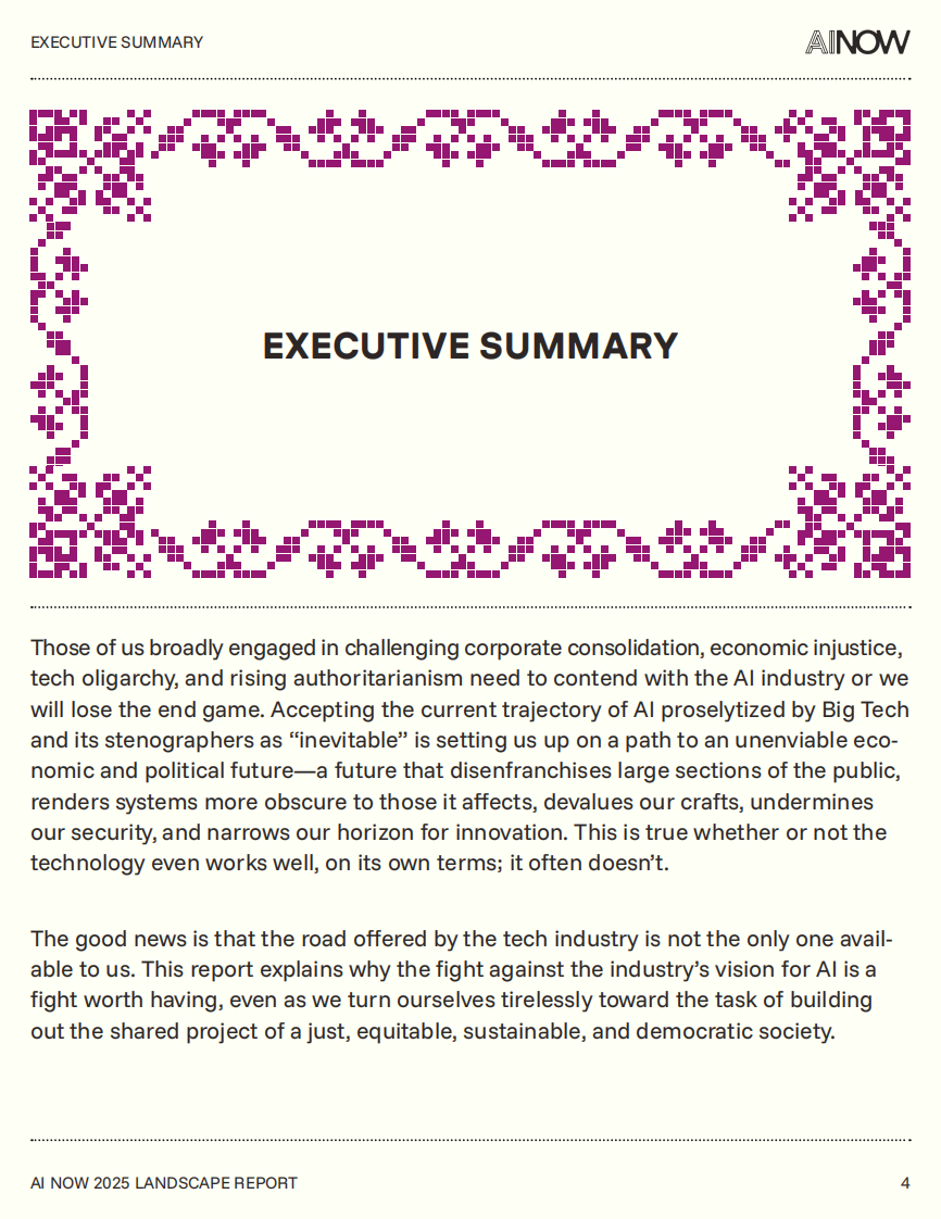 2025年人工智能权力格局研究报告：权力集中化及其威胁（英文） 第4页