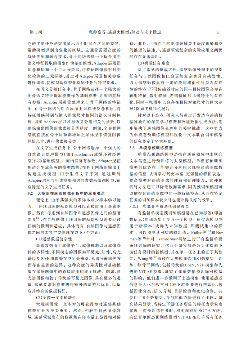 遥感大模型：综述与未来设想 第5页