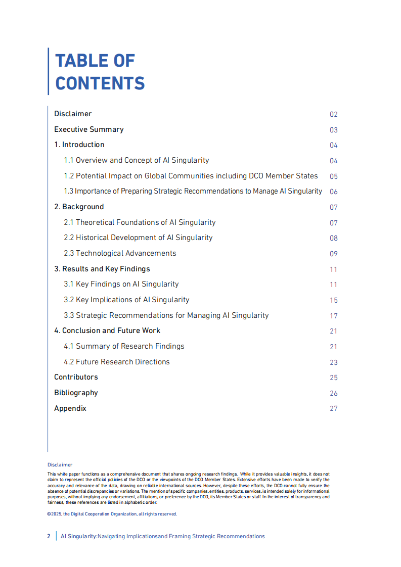 2025驾驭人工智能（AI）奇点：潜在影响及战略应对框架报告（英文） 第2页