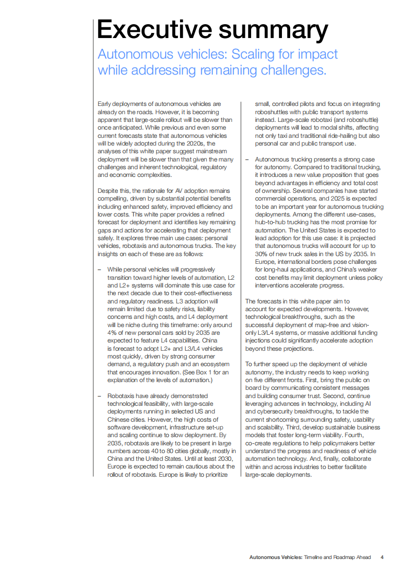 自动驾驶汽车：时间表和未来路线图（英文） 第4页