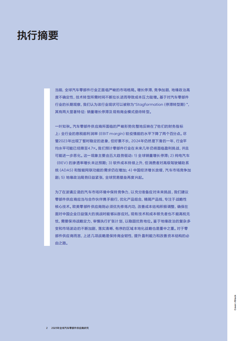 2025年全球汽车零部件供应商研究报告 第2页