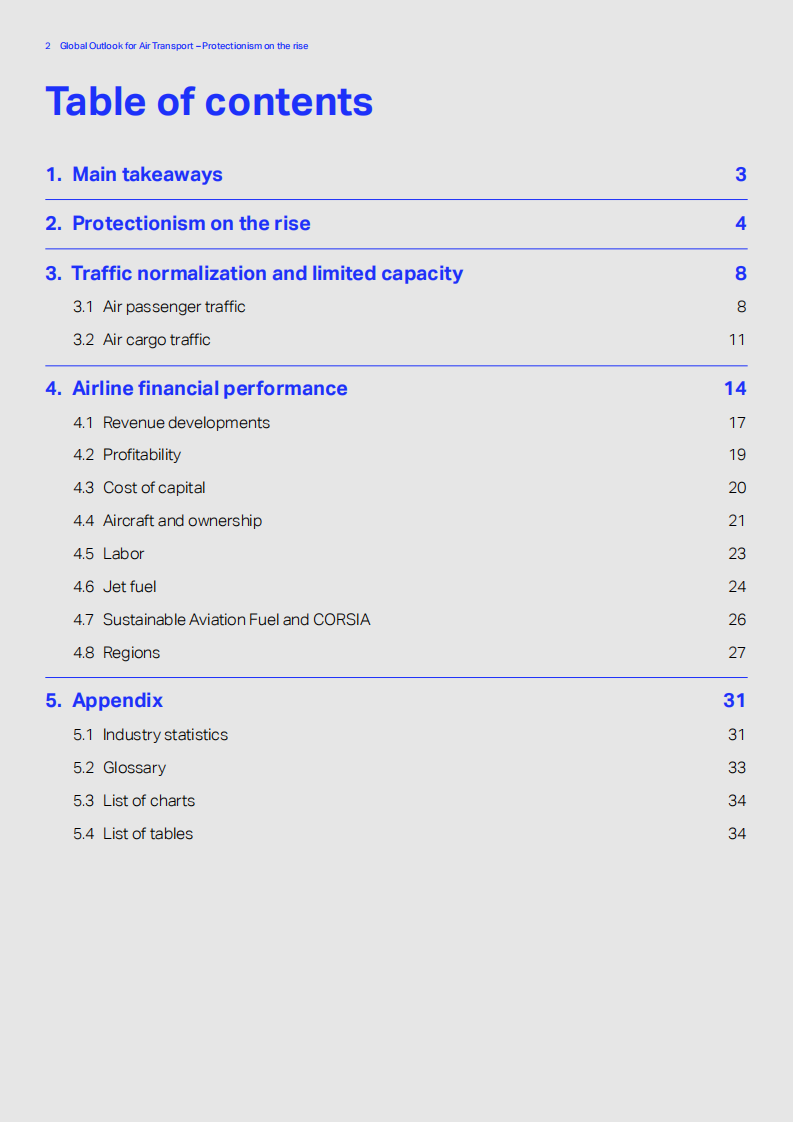 2025年全球航空运输展望报告：贸易保护主义抬头（英文） 第2页