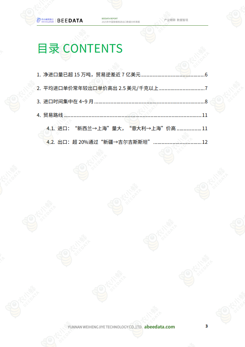 2025年中国猕猴桃进出口数据分析简报 第5页