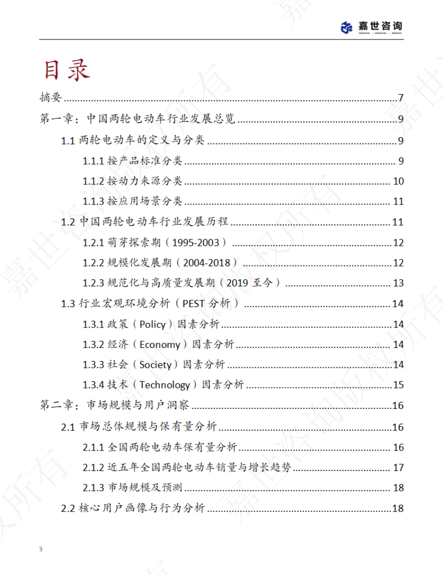 MCR嘉世咨询：2025中国两轮电动车行业现状报告 第3页