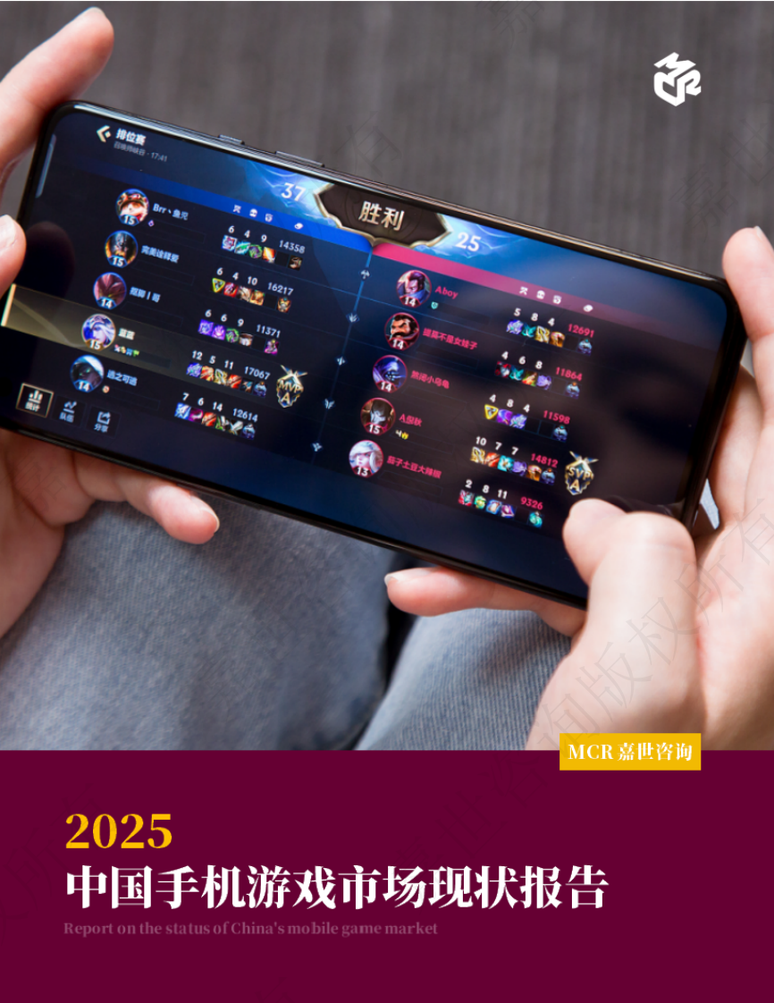 2025中国手机游戏市场现状报告 第1页