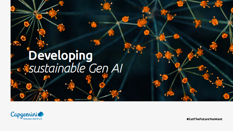 2025年发展可持续生成式人工智能（Gen AI）-实践路线图及其环境影响研究报告（英文） 第1页