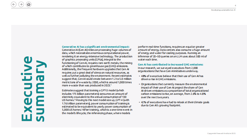 2025年发展可持续生成式人工智能（Gen AI）-实践路线图及其环境影响研究报告（英文） 第4页