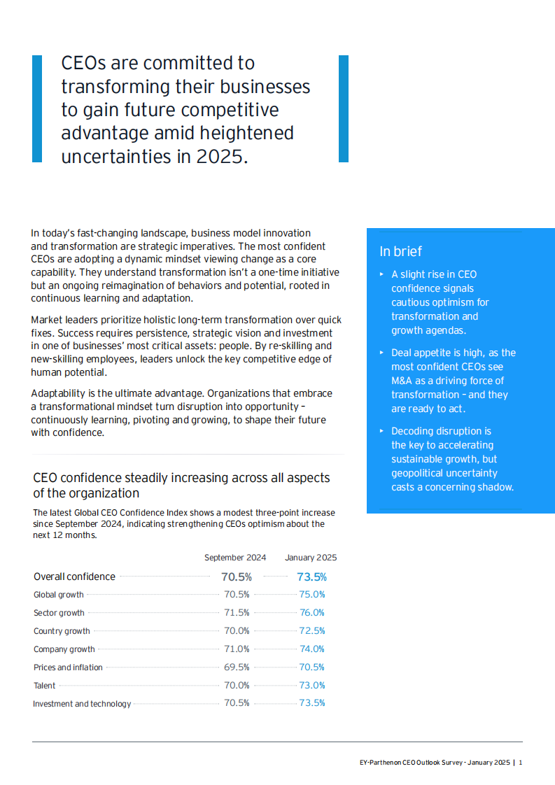 2025年全球首席执行官（CEO）展望报告：战略转型思维赋能长期价值释放（英文） 第3页