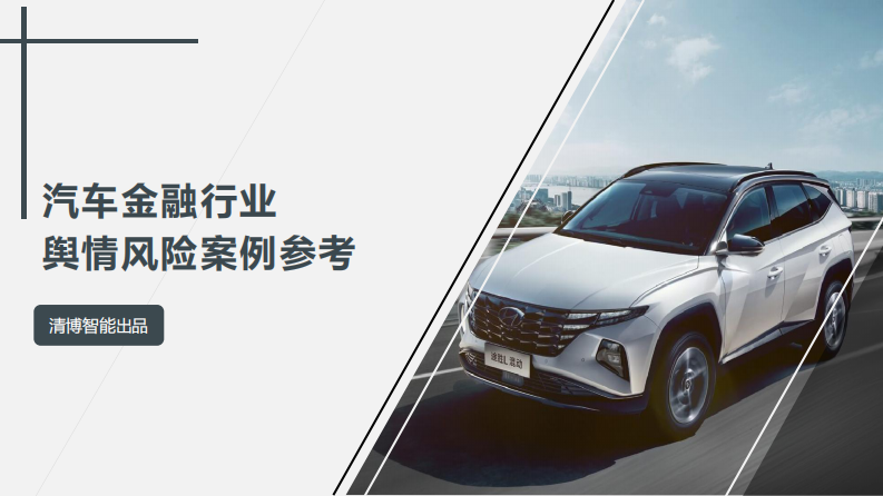 汽车金融行业舆情风险案例参考报告 第1页