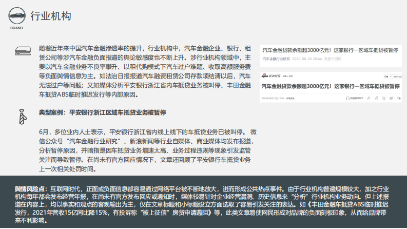 汽车金融行业舆情风险案例参考报告 第5页