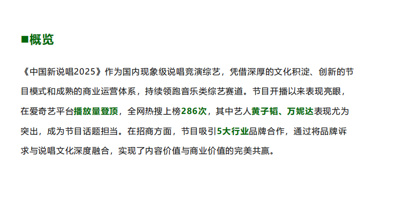 新说唱2025节目热度及软广植入简析报告 第2页