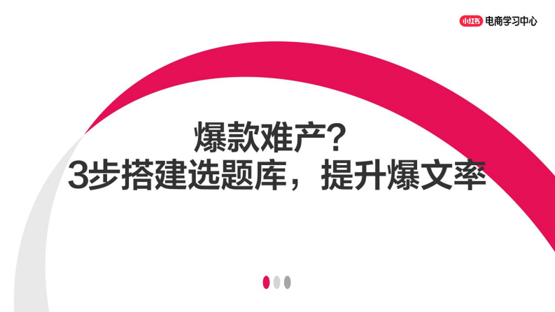爆款难产？3步搭建小红书选题库，提升爆文率 第1页
