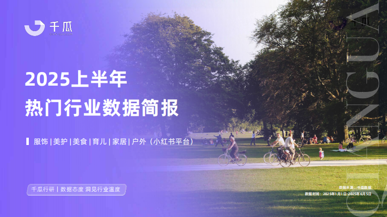 2025上半年热门行业数据简报（小红书平台） 第1页