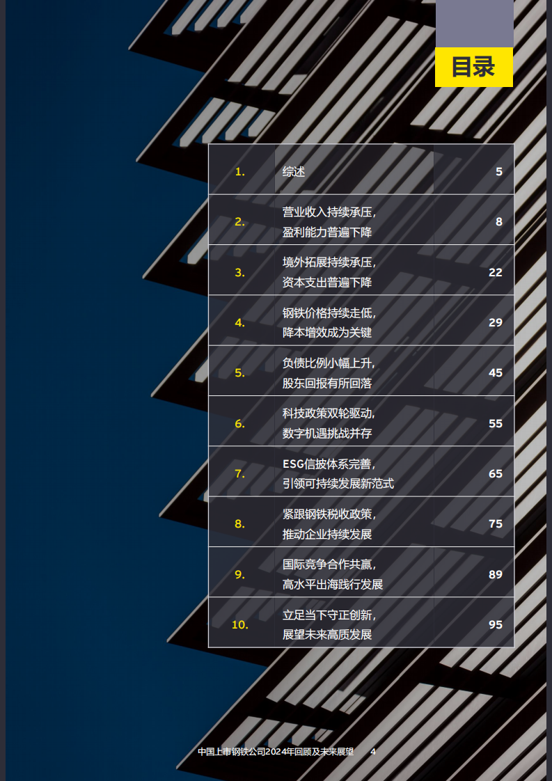 中国上市钢铁公司2024年回顾及未来展望 第4页
