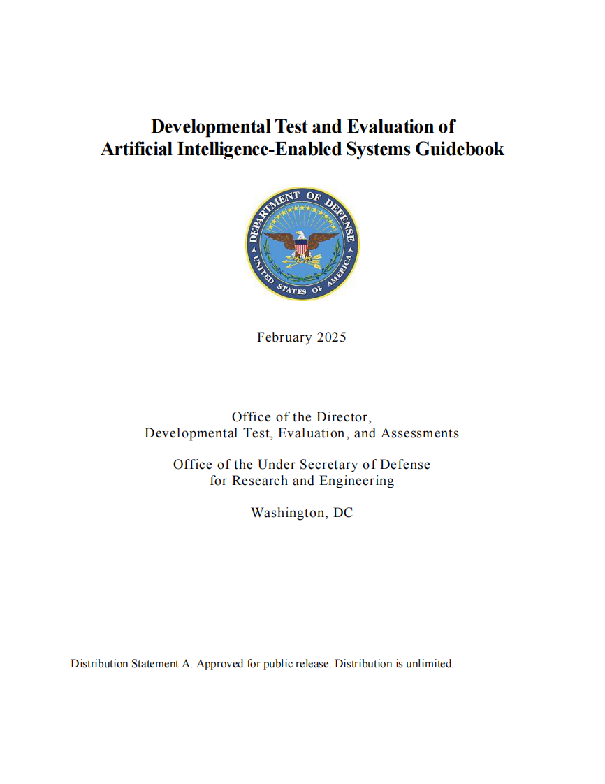 人工智能赋能系统研制试验与鉴定指南手册2025（英文） 第1页
