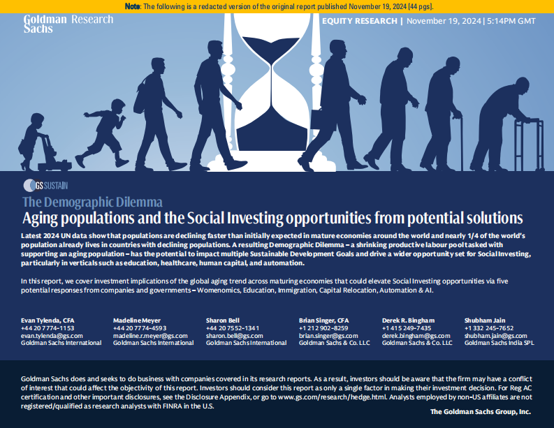 2024人口结构困境研究报告：老龄化社会与潜在解决方案中的社会投资机遇（英） 第1页