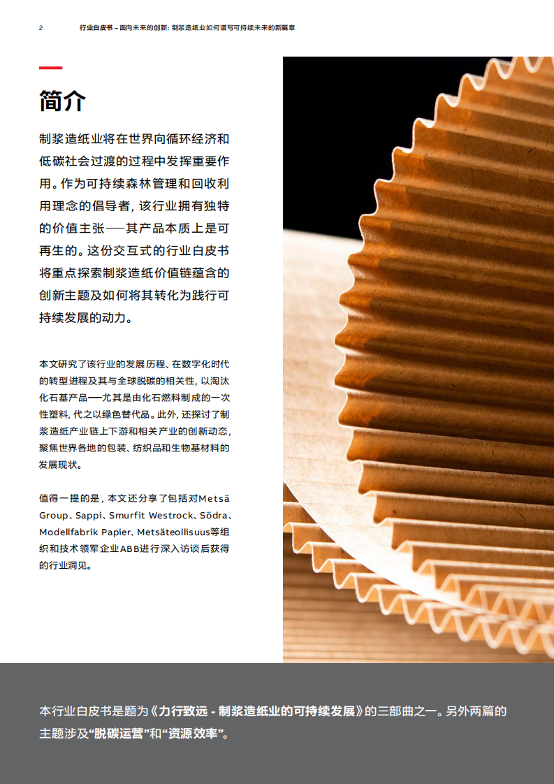 2025年面向未来的创新：制浆造纸业如何谱写可持续未来的新篇章白皮书 第2页
