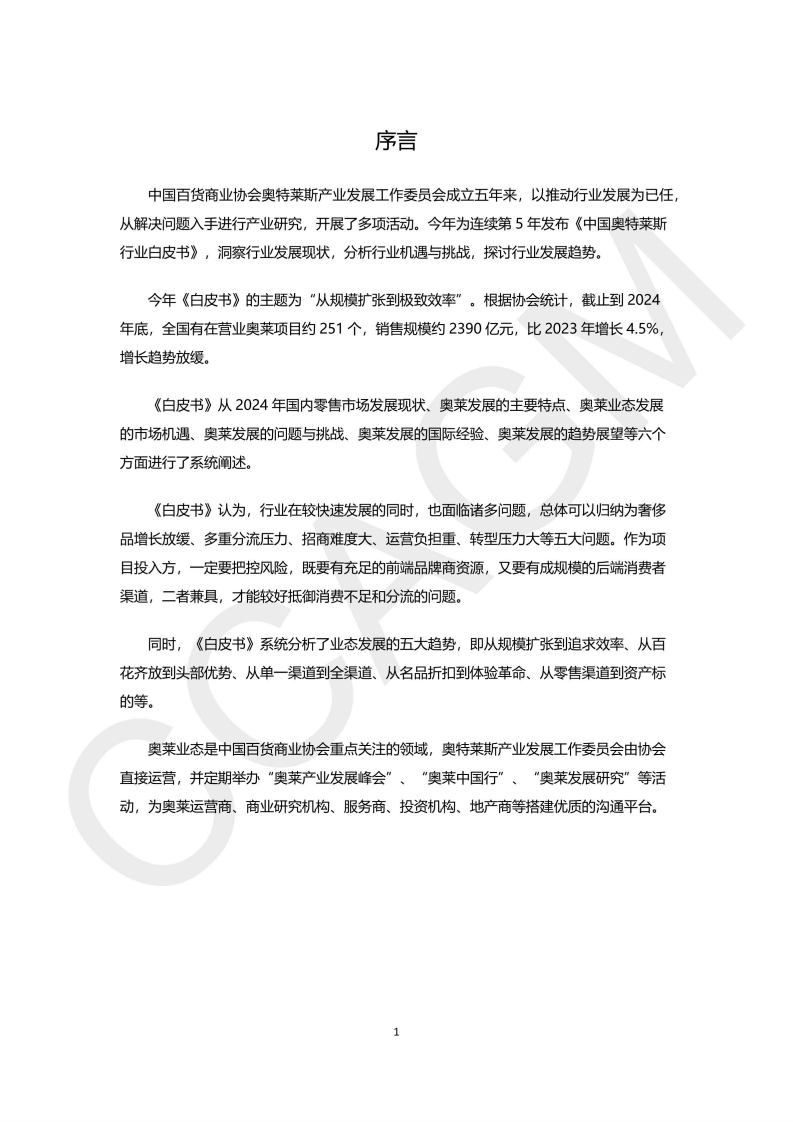 2024-2025年中国奥特莱斯行业白皮书 第3页