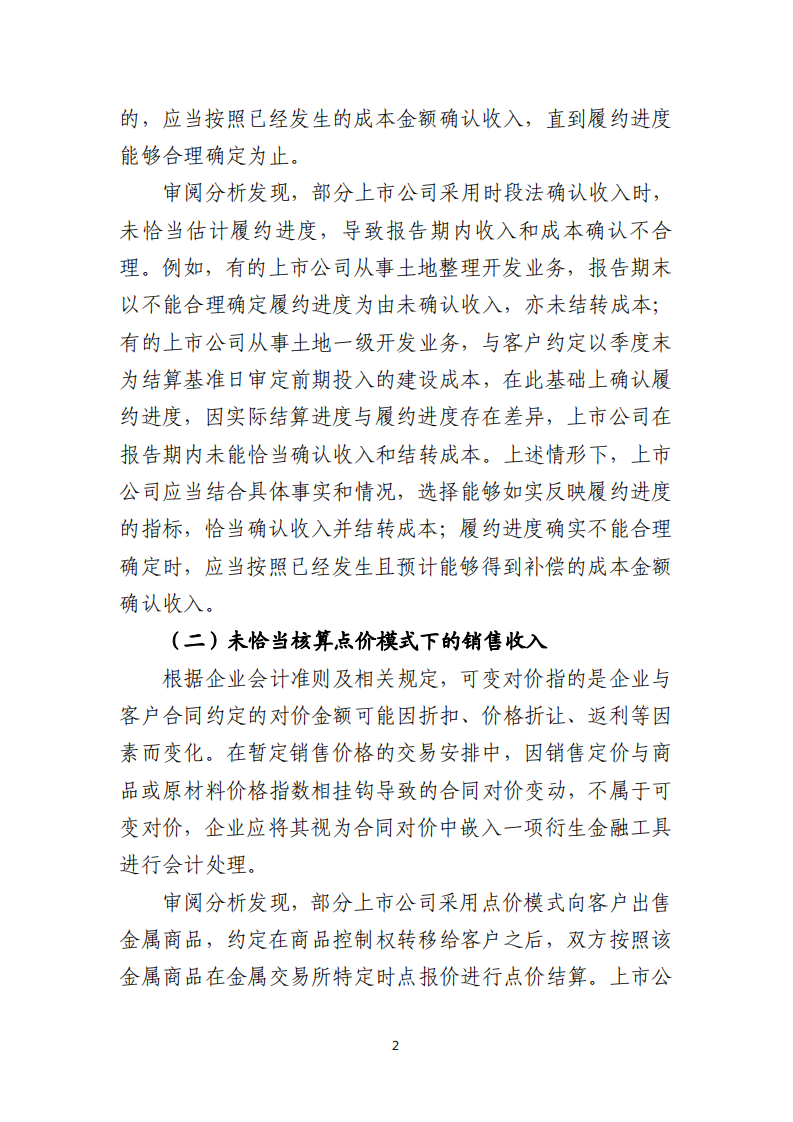 上市公司2024年年度财务报告会计监管报告 第2页