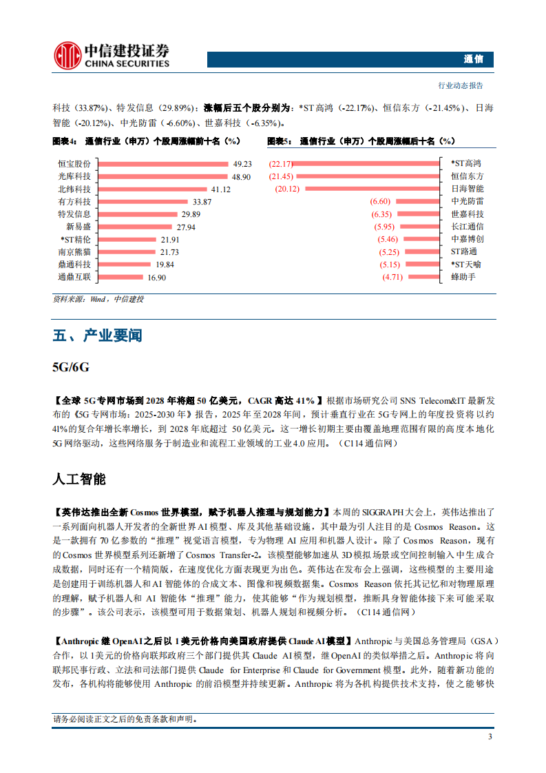 AI算力投资方兴未艾，卫星互联网建设明显提速 第5页