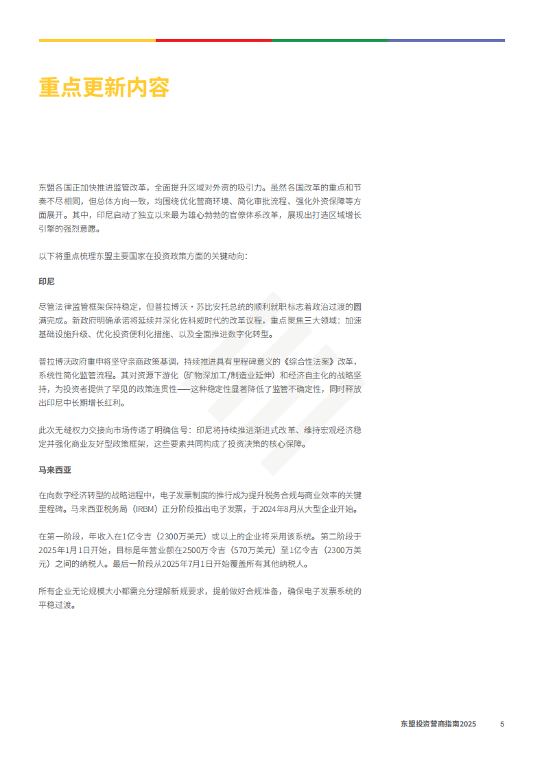 东盟投资营商指南（2025） 第5页