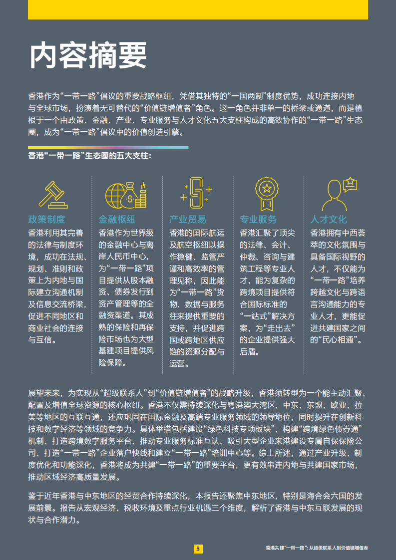 2025年香港共建&ldquo;一带一路&rdquo;：从超级联系人到价值链增值者报告 第5页