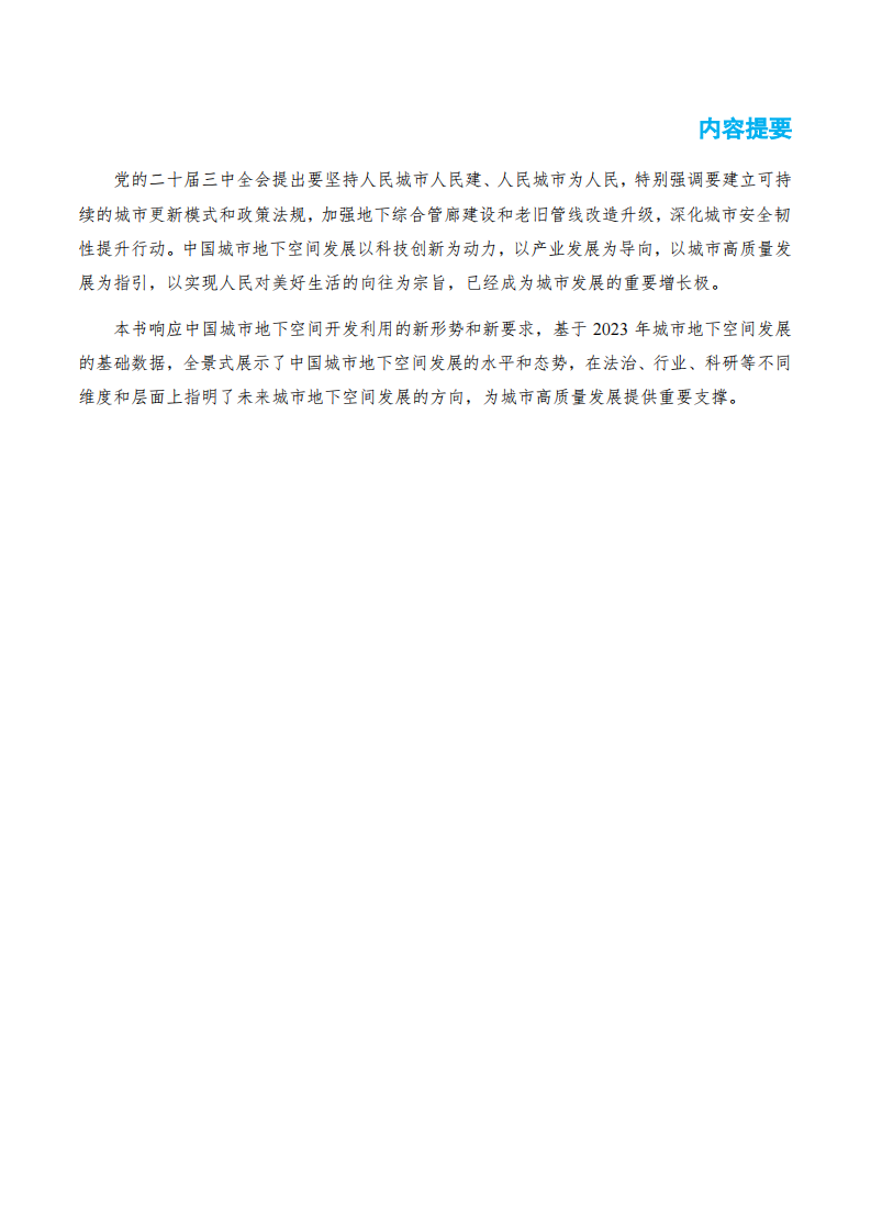 2024中国城市地下空间发展蓝皮书 第2页