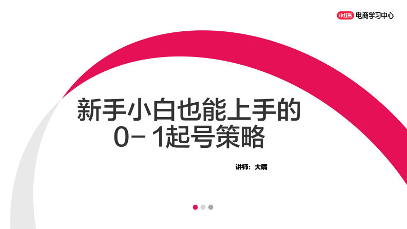 小红书新手小白也能上手的0-1起号策略 第1页