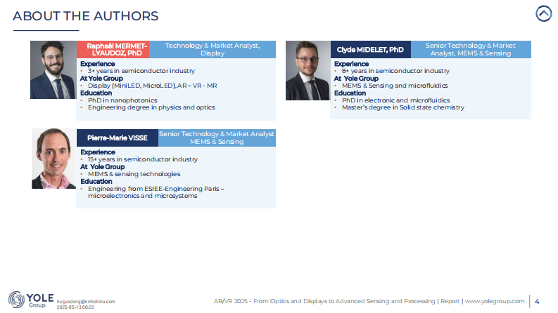 AR-VR 2025：从光学和显示到高级传感和处理市场和技术报告（英） 第4页