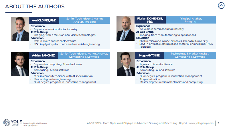 AR-VR 2025：从光学和显示到高级传感和处理市场和技术报告（英） 第5页