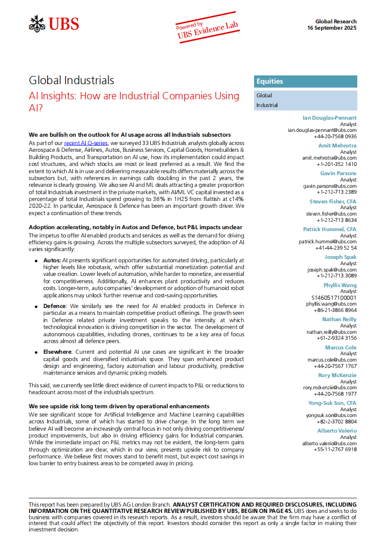 全球工业研究：AI洞察（英文） 第1页