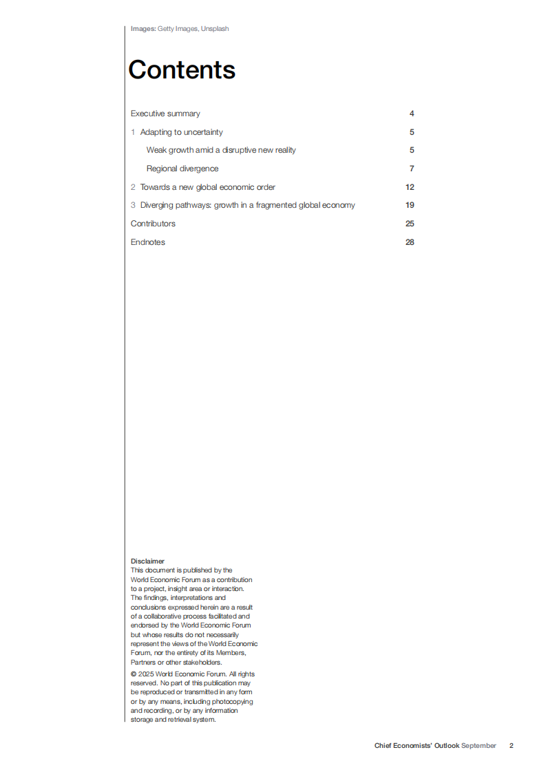 首席经济学家展望：2025年9月（英文） 第2页