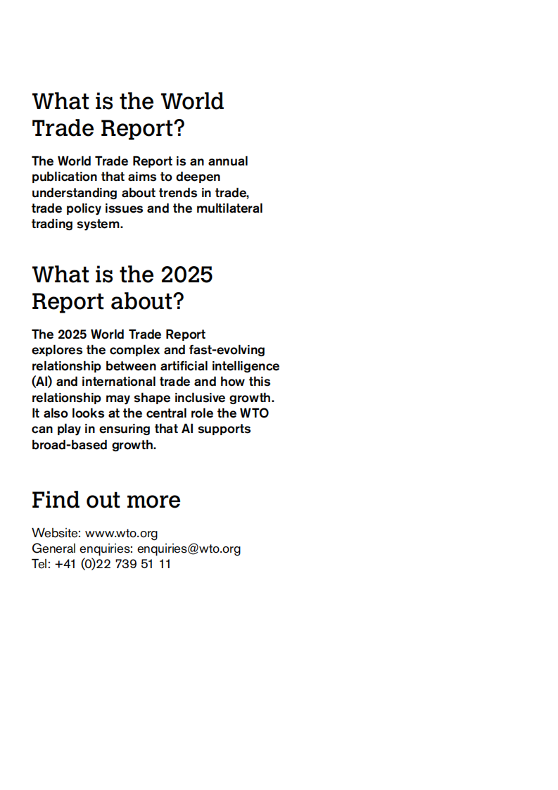 2025年世界贸易报告：让贸易与AI协同共进 惠及各方（英文） 第2页