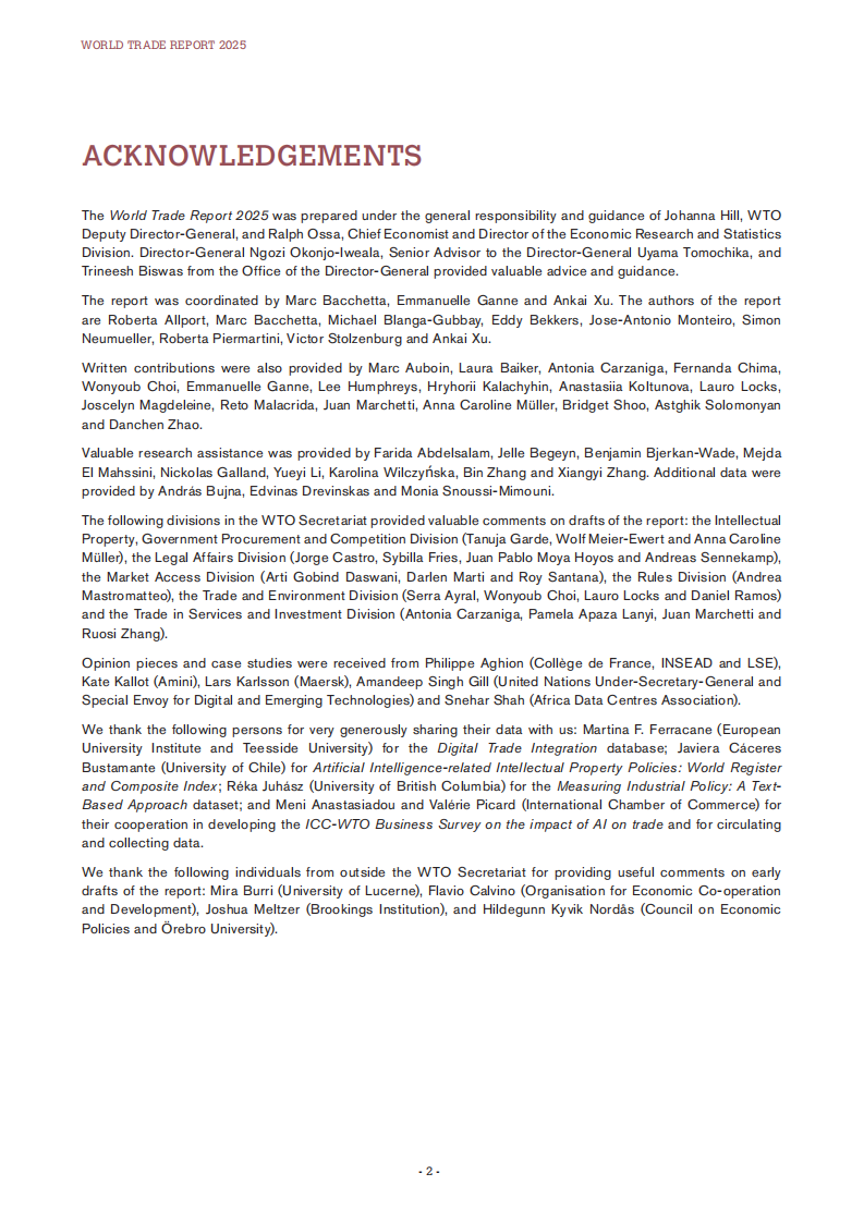 2025年世界贸易报告：让贸易与AI协同共进 惠及各方（英文） 第4页