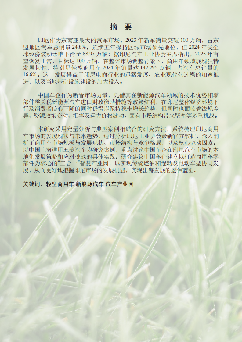 2025年中国绿色企业出海： 印尼汽车市场的机遇和挑战-以商用车为例的初步分析 第4页