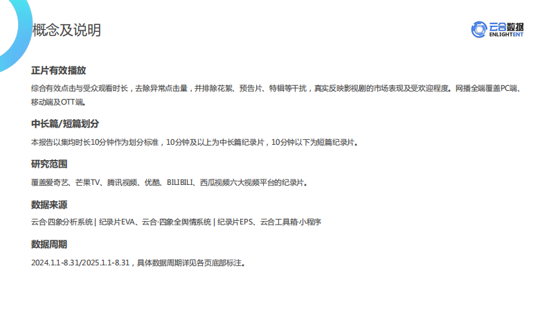 2025年1-8月纪录片网播表现与上新观察报告 第2页