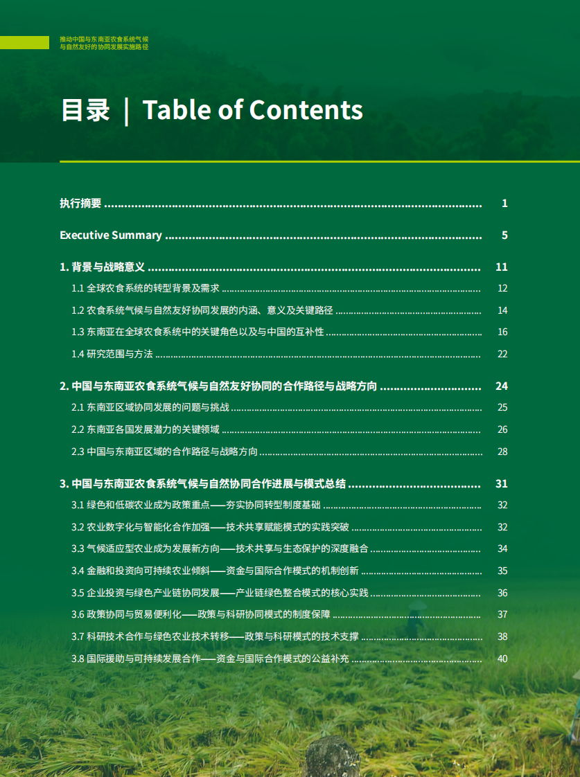 2025年推动中国与东南亚农食系统与自然友好的协同发展实施路径报告 第4页