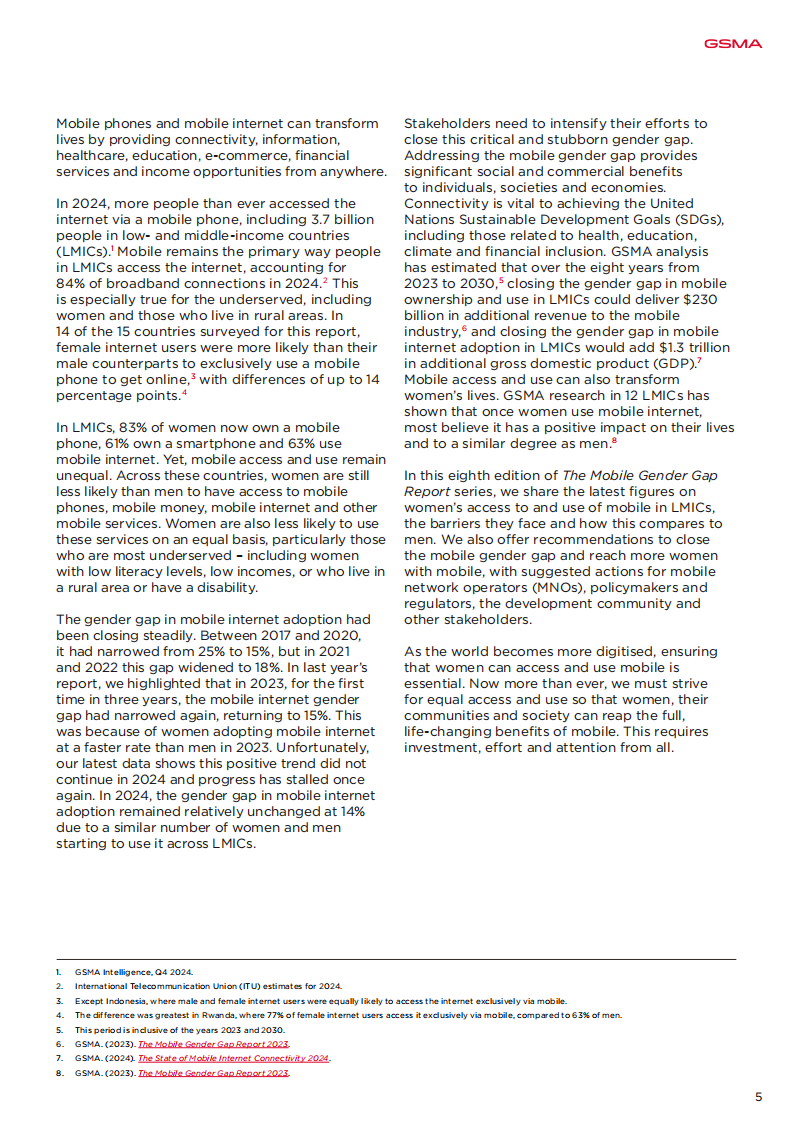 2025年移动性别差距报告（英文） 第5页