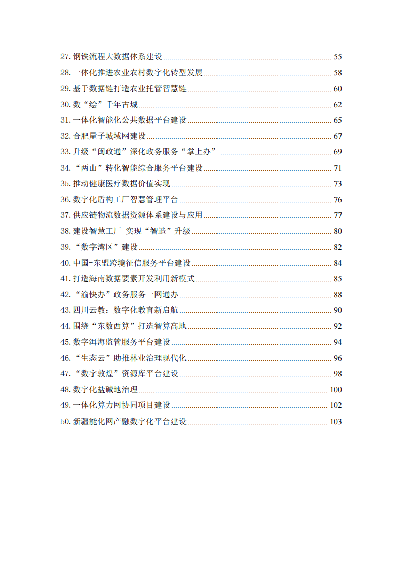 2024首批50个数字中国建设典型案例目录 第2页